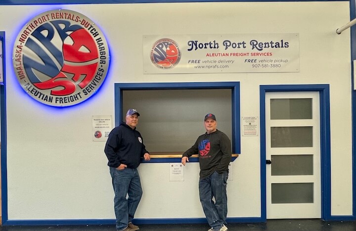 NPRAFS airport booth in the Unalaska airport terminal